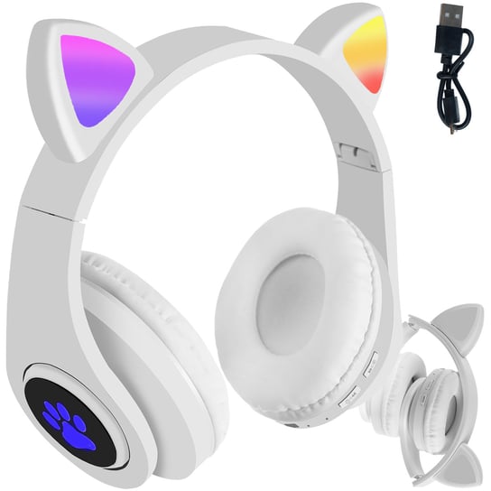 Słuchawki dla Dzieci LED RGB Bluetooth Kocie Uszy MALATEC Malatec