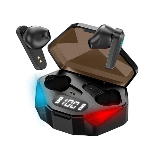 Słuchawki Do Gier Rgb Bluetooth 5.2 Micro Hd Etui Ładujące Model Y-04 Czarne Avizar
