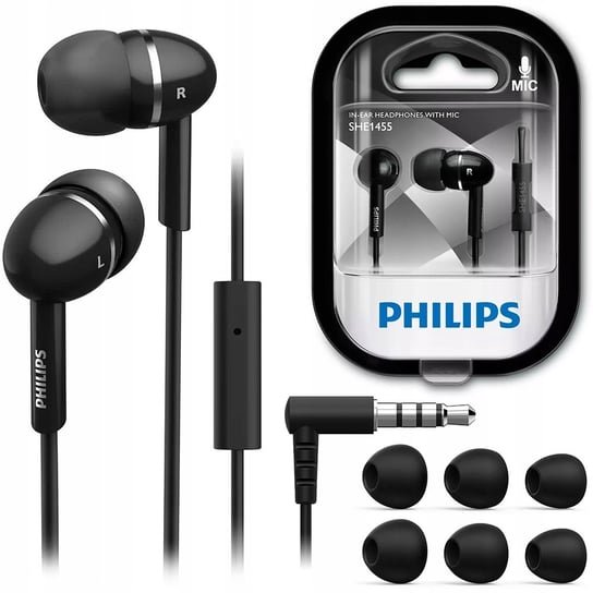 Słuchawki Dokanałowe Philips She1455 Bk/10 Czarne Philips