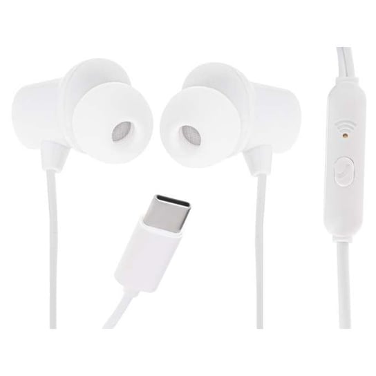 Słuchawki Douszne Bezprzewodowe Type-C EP42 Białe ikonka