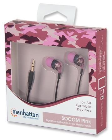 Słuchawki douszne MANHATTAN Stereo SOCOM Pink Manhattan