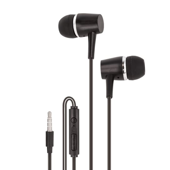 Słuchawki douszne przewodowe z mikrofonem MaxLife MXEP-02 czarne Nemo