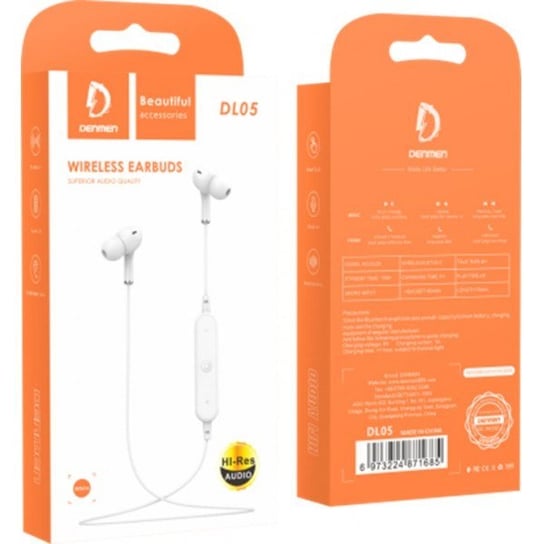Słuchawki Douszne Stereo Bluetooth Denmen Dl05 Czarne Kanałowe Inny producent