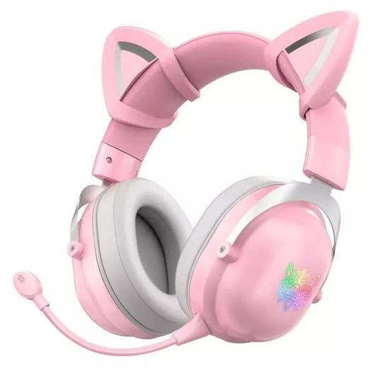 Słuchawki Gamingowe Onikuma B20 Rgb Kocie Uszy Różowe Onikuma