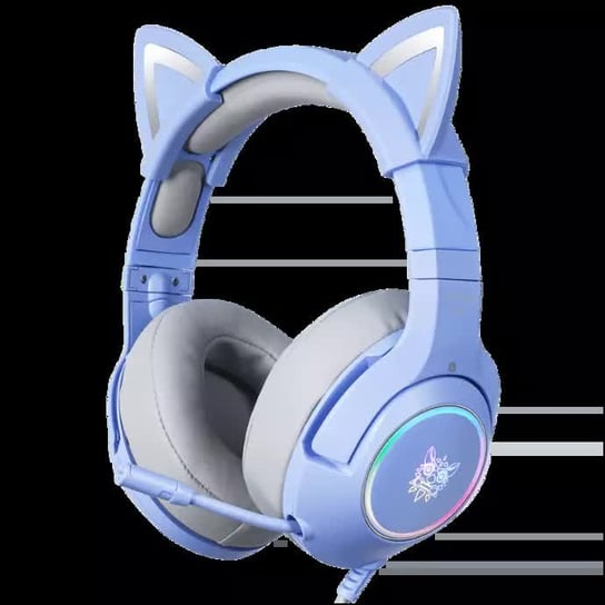 Słuchawki Gamingowe Onikuma K9 Rgb Kocie Uszy Usb Niebieskie Onikuma