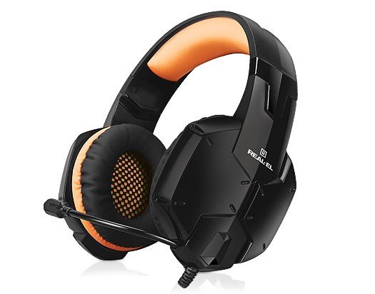 Słuchawki gamingowe REAL-EL GDX-7700 SURROUND 7.1 (black-orange, z wbudowanym mikrofonem) REAL-EL