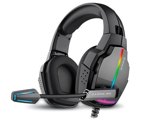 Słuchawki gamingowe REAL-EL GDX-7780 SURROUND 7.1 (black, RGB, z wbudowanym mikrofonem) REAL-EL
