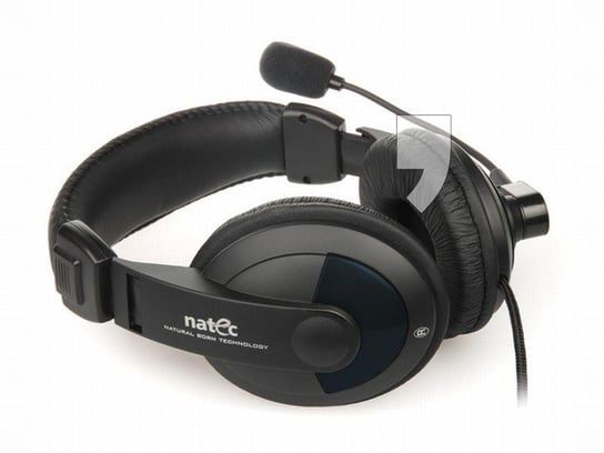 Słuchawki NATEC Grizzly Black-Blue + Mikrofon Natec