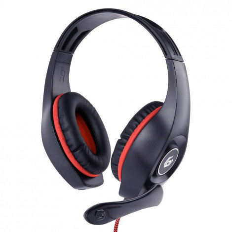 Słuchawki nauszne dla graczy z regulacją głośności PC, PS4, Xbox Gembird, czarno-czerwone, Kod producenta:GHS-05-R Gembird
