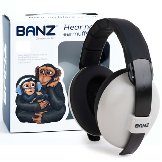 Słuchawki ochronne nauszniki dzieci do 3lat BANZ Grey Banz