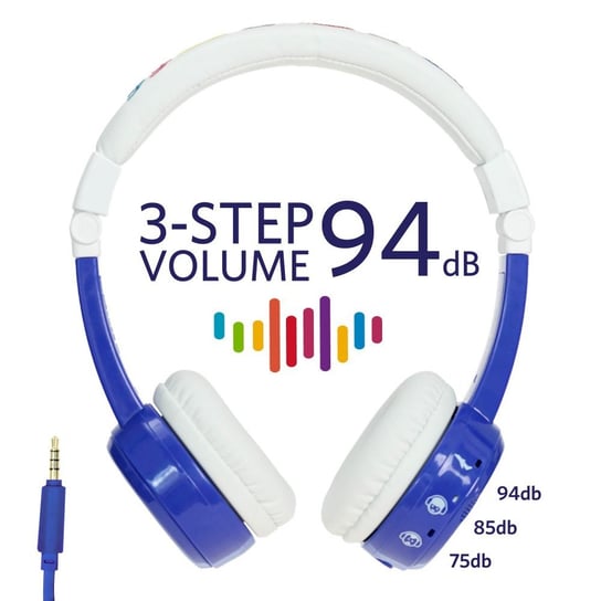 Słuchawki Podróżne dla Dzieci 3+ BUDDYPHONES InFlight Blue 041131 BuddyPhones