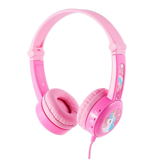 Słuchawki przewodowe dla dzieci BuddyPhones Travel (różowe) Zamiennik/inny
