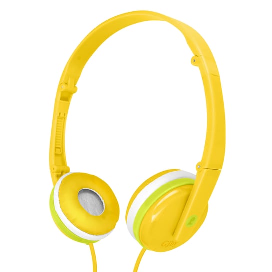 Słuchawki Przewodowe Jack 3,5 Mm Jakość Dźwięku Składana Konstrukcja Żółta GJBY