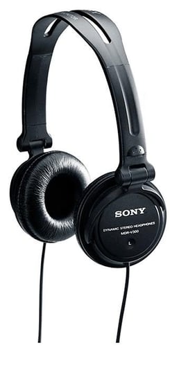 Słuchawki, Sony MDR-V150W składane DJ, czarne Sony