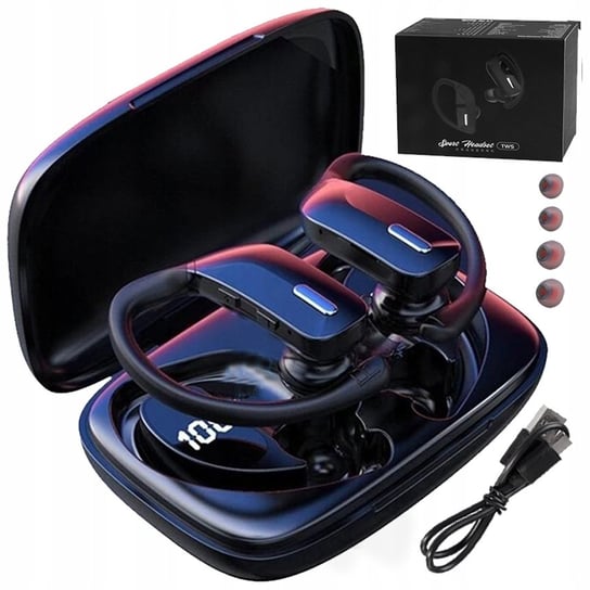 SŁUCHAWKI SPORTOWE BEZPRZEWODOWE BT + POWERBANK DRMZ