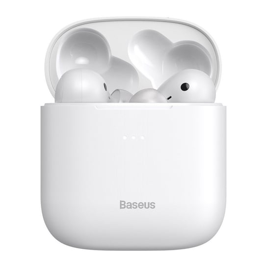 Słuchawki TWS Baseus Encok W06, bluetooth 5.0, aptX, ładowanie indukcyjne, białe Baseus