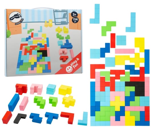 Small foot, Tetris, drewniane puzzle 114 el. small foot
