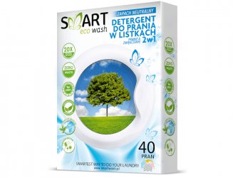 Smart Eco Wash – listki do prania 2 w 1, bezzapachowe (40 prań) Smart Wasch