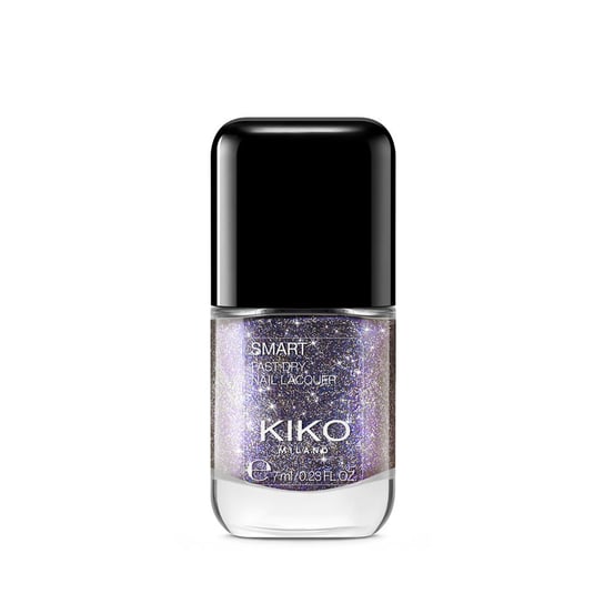 Smart Nail Lacquer Biodegradable Glitter Edition, Szybkoschnący Lakier Do Paznokci Z Biodegradowalnym Brokatem, 315 Purple Blossom, 7ml KIKO Milano