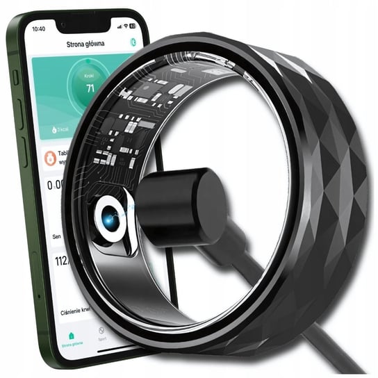 Smart Ring Inteligentny Pierścionek Tętno Ciśnienie Sen Sport Smartring ZeeTech