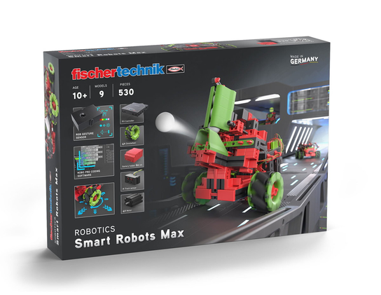 Smart Robots Max fischertechnik- zaawansowany zestaw do nauki programowania dla dzieci fischertechnik