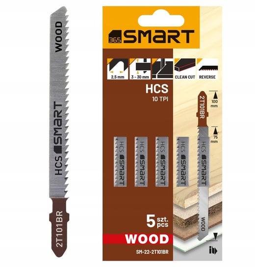 Smart Tools Brzeszczot do Wyrzynarki 100mm 10tpi Hcs Wood Sm-22-2t101br ...