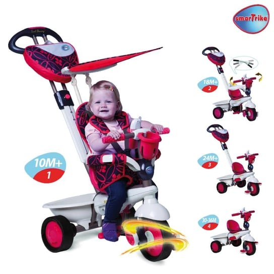 Smart Trike, Dream Touch Steering, Rowerek trójkołowy 4w1, Smart Trike, czerwony Smart Trike