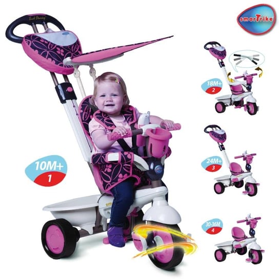 Smart Trike, Dream Touch Steering, Rowerek trójkołowy 4w1, Smart Trike, różowy Smart Trike