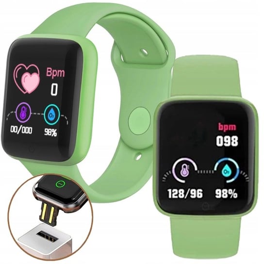SMARTBAND ZEGAREK NA RĘKĘ ZIELONY do IPHONE IOS ANDROID multifunkcyjny Inna marka