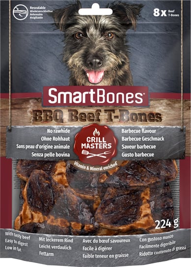 SmartBones GrillMaster T-Bone BBQ Gryzaki dla psów 8 szt SmartBones