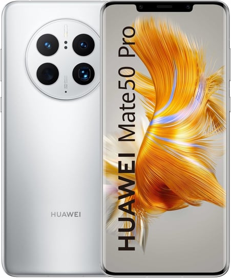 Smartfon Huawei Mate 50 Pro, 8/256 GB, srebrny Huawei