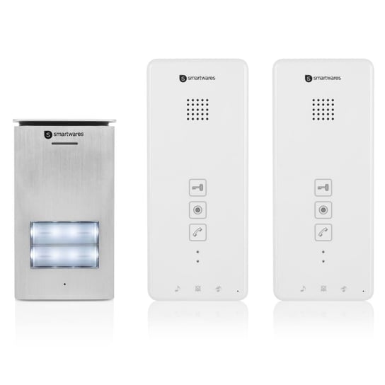 Smartwares Wideodomofon do 2 mieszkań, 20,5x8,6x2,1 cm, biały Smartwares