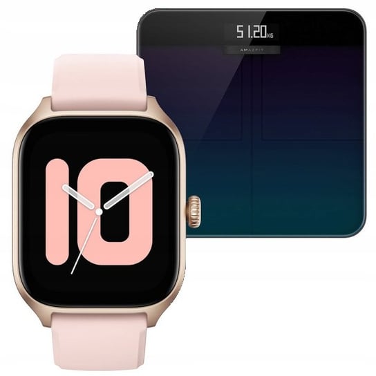 Smartwatch Amazfit Gts 4 Różowy+ Waga Smart Scale Amazfit