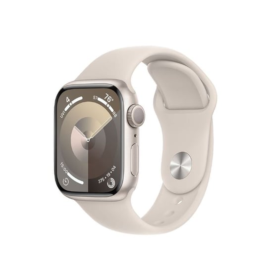 Smartwatch APPLE Watch 9 GPS 41mm koperta z aluminium + pasek sportowy rozmiar M/L (księżycowa poświata) Apple