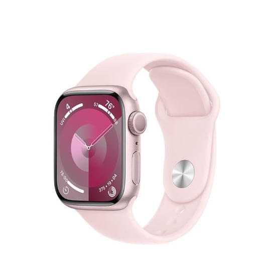 Smartwatch APPLE Watch 9 GPS 41mm koperta z aluminium + pasek sportowy rozmiar M/L (różowy) Apple
