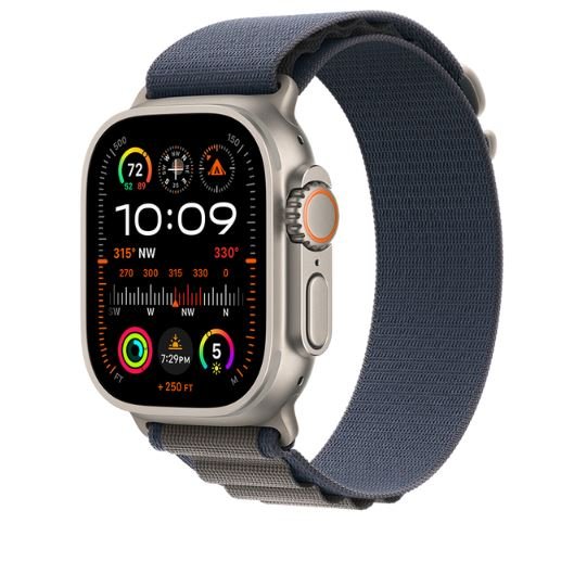 Smartwatch APPLE Watch Ultra 2 GPS + Cellular 49mm koperta tytanowa + opaska Alpine rozmiar L (niebieski) Apple