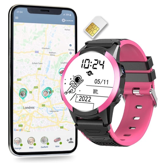 Smartwatch CALMEAN Hoop 4G różowy + Karta SIM CALMEAN