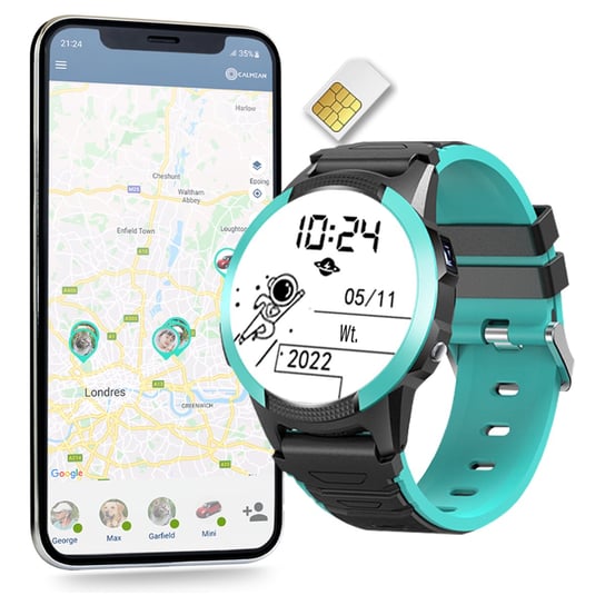 Smartwatch CALMEAN Hoop 4G zielony + Karta SIM CALMEAN