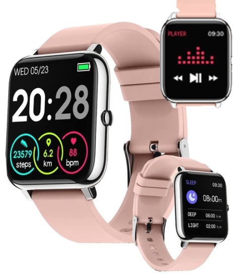 Smartwatch damski nowoczesny zegarek sportowy dla iOS Android MENU Pl CIŚNIENIE  TĘTNO KALORIE 8 TRYBÓW SPORTOWYCH Inna marka