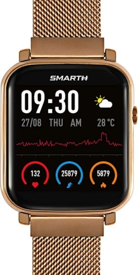 Smartwatch Damski Smarth F1R.MR Złoty Sportowy Smarth