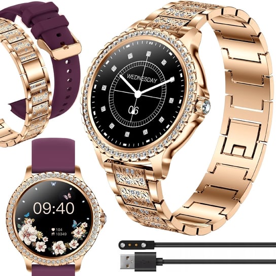 Smartwatch damski zegarek Dla Kobiety Ciśnieniomierz polskie menu rozmowy JG Smart JG Smart