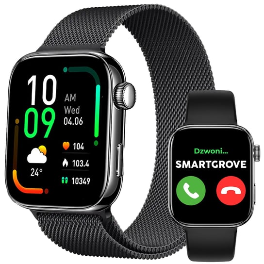 SMARTWATCH DAMSKI ZEGAREK ROZMOWY MENU POLSKIE PULS TLEN CIŚNIENIE KROKI SmartGrove