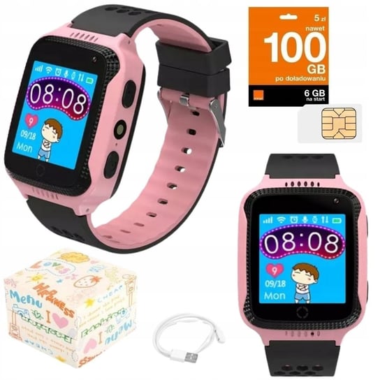 Smartwatch Dla Dzieci Zegarek Gps Kroki Sen + Sim ZeeTech