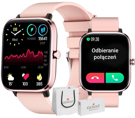 Smartwatch Giewont Dynamic SmartCall GW230-1 - Rose Gold/Powder Pink GIEWONT