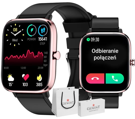 Smartwatch Giewont Dynamic SmartCall GW230-3 - Rose Gold/Black Effect GIEWONT