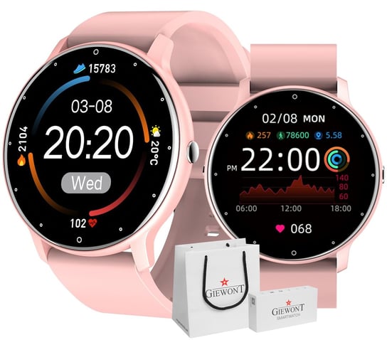 Smartwatch Giewont GW120-1 Różowe Złoto-Różowy Inna marka