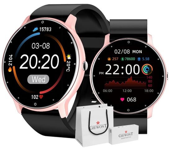 Smartwatch Giewont GW120-3 Różowe Złoto-Czarny Inna marka