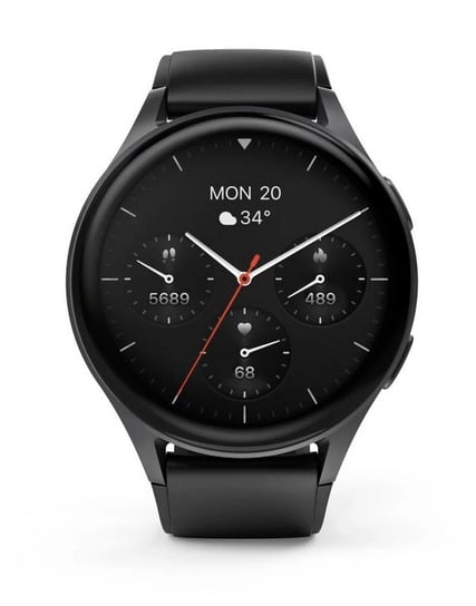 Smartwatch HAMA 8900, GPS, AMOLED 1.43, czarna koperta, czarny pasek silikonowy Hama