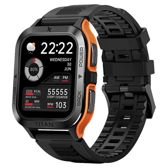 Smartwatch MAXCOM FW67 Titan Pro Czarno-pomarańczowy 55mm Maxcom