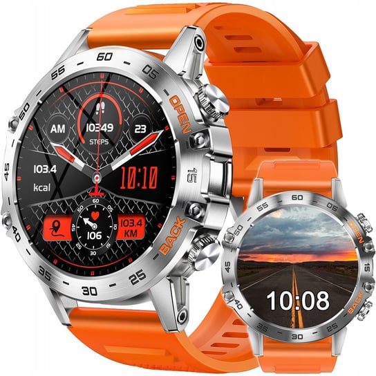 Smartwatch męski JG Smart K52 srebrny okrągły pulsoksymetr JG Smart